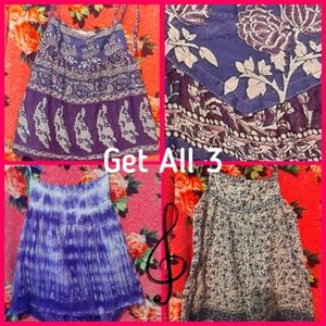 Vintage Hippy Bohemian Cami tops / Tanks ..All 3 .